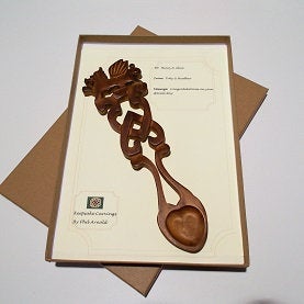 Engraved Welsh Dragon Lovespoon in Personalised Gift Box